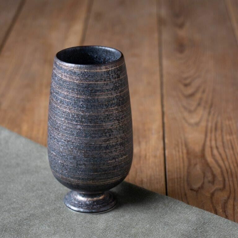 Ølglas Mørk med brune striber