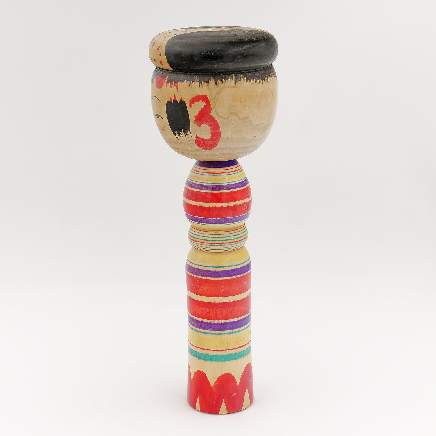 Stor Yajiro Kokeshi af Manabu Niiyama - Nr. 3