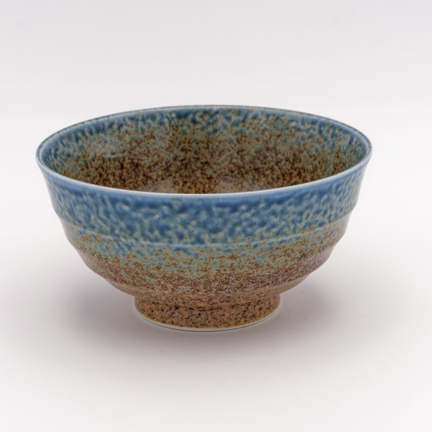 Stor donburi skål Blå/brun (16,8x8,8cm)