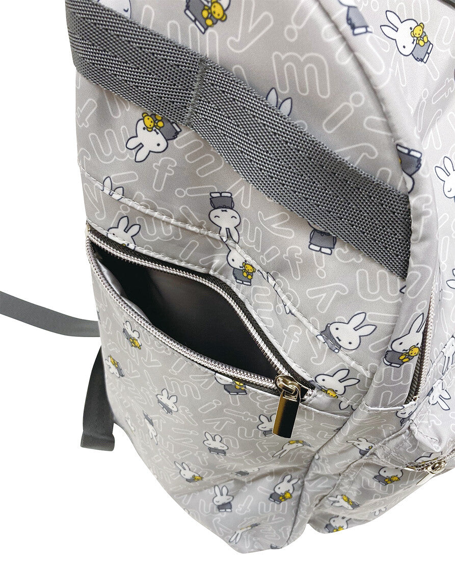 Miffy skoletaske Grå